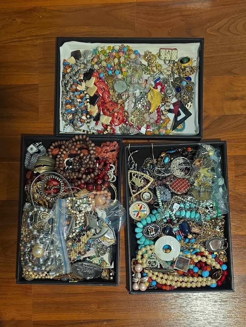 15lbs Jewelry Vintage To Now Mixed Lot Bundle.wearable Resaleable.As Pictured.